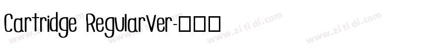 Cartridge RegularVer字体转换